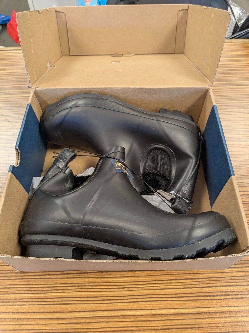 NEW Pendleton Ladies Chelsea Rain Waterproof Ankle Boots Black Size 10 - Picture 5 of 11